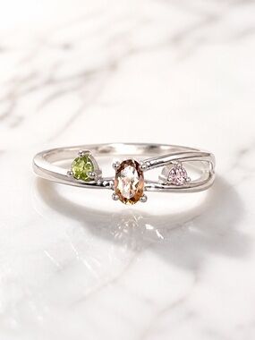 Size 6.5 Tourmaline 925 Sterling silver ring